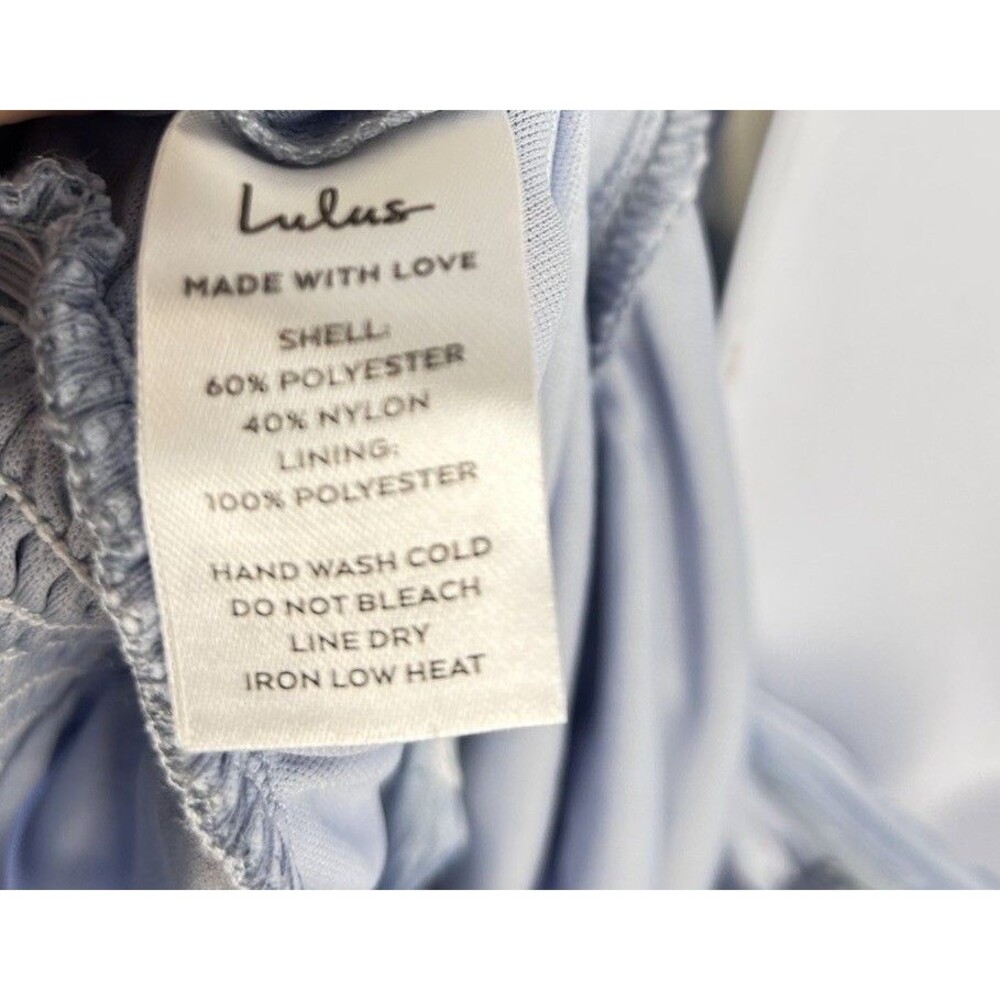 Lulus Gorgeous Excellence Light Blue Tiered Midi Floral Burnout Corset Size XS - Picture 10 of 11